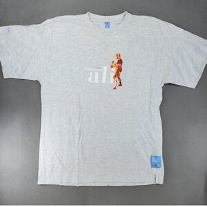 Platinum FUBU T-Shirt Men L Gray Muhammad Ali Graphic Short Sleeve Vintage Y2K